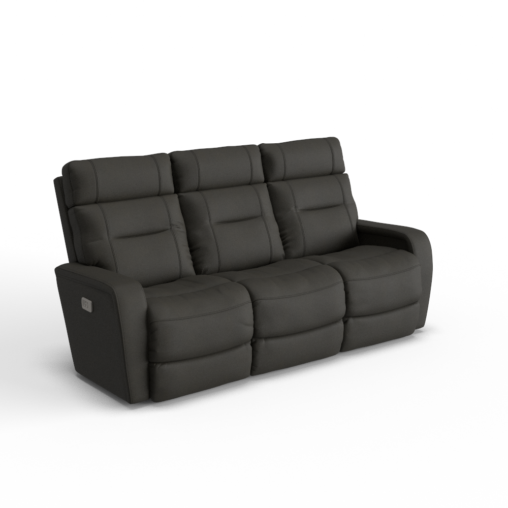 Baron Power Wall Reclining Sofa w/ Headrest, Lumbar & Storage Drawer, In Stock
